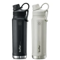 Termo Botella Agua Termica 700ml Buffer Pack x 2 Unds Acero