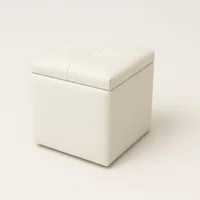 Puff Baúl 40x40x42 Blanco