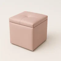 Puff Baúl 40x40x42 Rosado