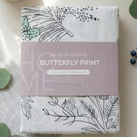 Juego Sábanas Butterfly Print Semidoble