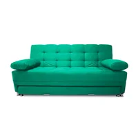 Sofá Cama Tarima Haller En Tela Velvet 190x95x80 Verde