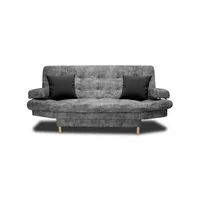 Sofá Cama Blum Clic Clac 3 Posiciones Tela Amigable Con Mascotas 185x90x80 Gris