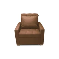 Sofá Cama Unipersonal Sabathy Tela Lino 95x90x94cm Camel