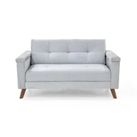 Sofá Carter 2 Puestos 84x150x83 Tela Plata