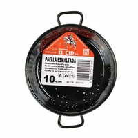 Paellera Mini En Acero Esmaltado 10 cm Tapa