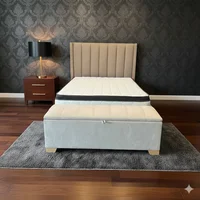 Combo Noviembre  Colchon Hawai 140X190 + Basecama Dividida + Cabecero Lineal + Puff