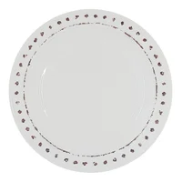 Plato Pando Pequeño Puntos Melamina 21.5x1.5 cm Blanco Nova