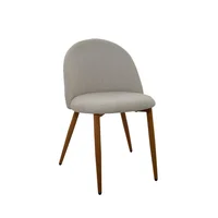 Silla Comedor Fija Tela Beige Ali Bonno