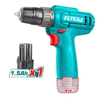 Taladro Chuck 1/32"-3/8" Batería 12V 20nm con 1 Batería Tipo C 1.5Ah Total Tools Tdli12456