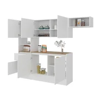 Cocina Dali 179x55x32 Rta Blanco Fresno Eu