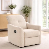 Silla Reclinable Beige Jarika 90x77x102 cm