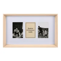 Set de 3 Cuadro de Fotografias Madera 28x45 cm Beige Moments