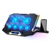 Base Refrigerante Gamer 6 Ventiladores Portátil Lcd Luz Rgb Bitlord