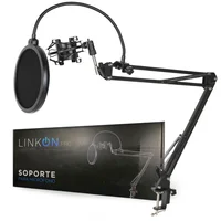 Soporte Micrófono Condensador Brazo Filtro Antipop Araña Linkon