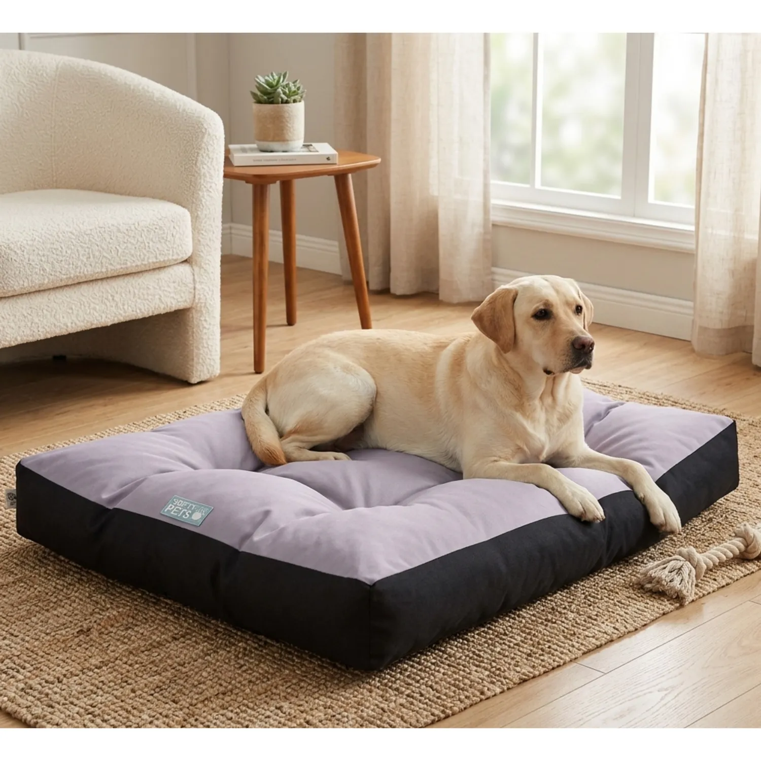 Colchoneta Perro Grd 90cm x 80cm Gris