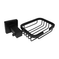 Jabonera Rejilla Base Cuadrada Negro - Ccol-3315