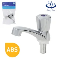 Llave P/lavamanos Individual En Abs Cromada Hexagonal