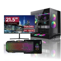 Computador de Escritorio Janus Amd Ryzen 5 5600GT Memoria RAM 16 GB SSD 512GB Sata Board A520m Fuente Janus 400W Monitor IPS 21.5 Pulgadas 100Hz Windows Preinstalado