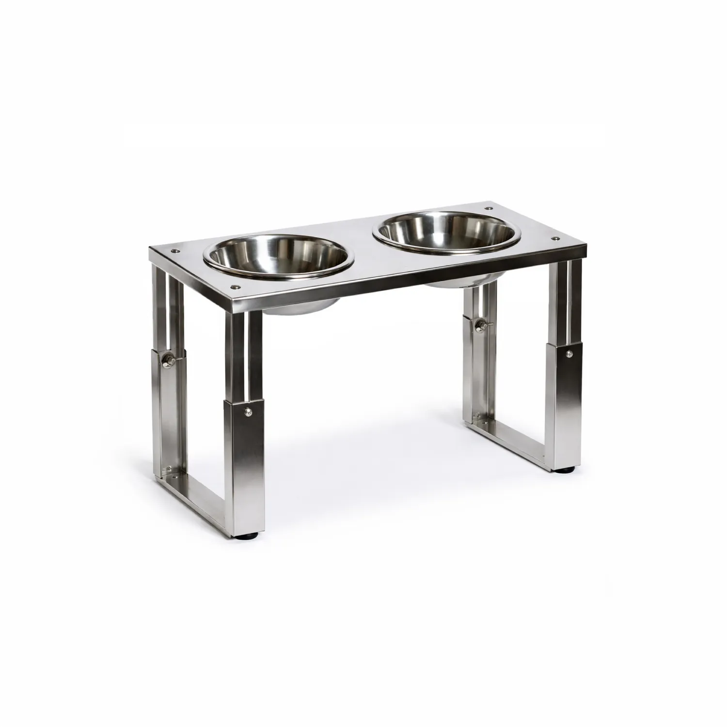 Comedero Ajustable En Acero Inoxidable Raza Grande