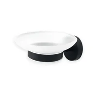 Jabonera Negra Base Redonda Ccol-3300
