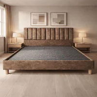 Base cama con Cabecero Mónaco Café 100x190