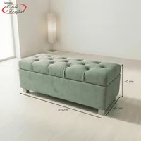 Puff Verde 100 Pata Madera
