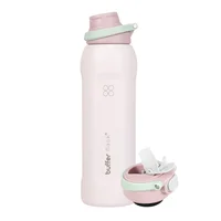 Termo Botella Termica Agua 1lt Buffer Acero Inox + 2 Tapas