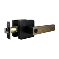 Cerradura Manija Bano Portunus Negro-Madera. Kl