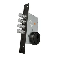 Cerradura Auxiliar De Alta Seguridad Fortis Negro. 60mm. 4 Bul. Llave-Llave. Kl Cerraduras
