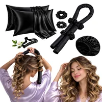 Kit Rizador de Cabello Sin Calor Con 2 Fundas y Gorro de Satín