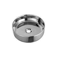 Lavamanos Sobreponer Redondo Porcelana Plateado