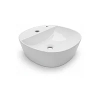 Lavamanos Sobreponer Redondo Blanco Porcelana