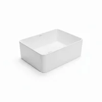 Lavamanos Sobreponer Blanco Rectangular Porcelana