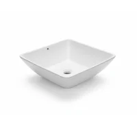 Lavamanos Sobreponer Blanco Cuadrado Porcelana