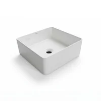Lavamanos Sobreponer Blanco Cuadrado Porcelana