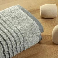 Toalla de Cuerpo Mediterráneo Gris 70x130cm Fondo Entero Extra suave