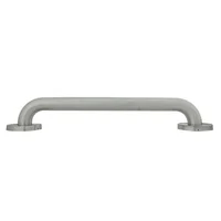 Barra de Seguridad Lisa Satinada Acero Plateada 30cm