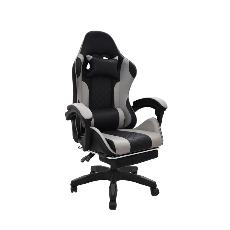 Silla Gamer Negro/gris Con Reposapies Byd Bonno
