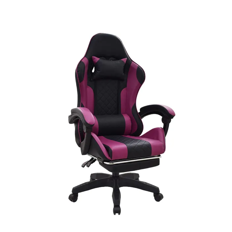 Silla Gamer Negro/morado Con Reposapies Byd Bonno