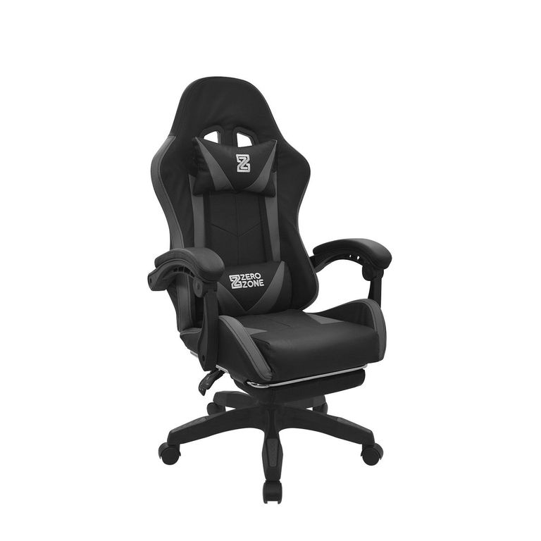 Silla Gamer Negro/gris Con Reposapies Play Bonno