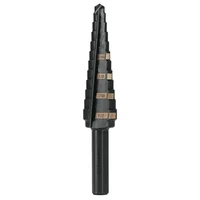 Broca Escalonada 1/8 pulgadas a 1/2 pulgadas de 13 Escalones Óxido Negro Set X 15 Unidades