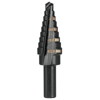 Broca Escalonada 1/4 pulgadas a 3/4 pulgadas de 9 Escalones Óxido Negro Set X 3 Unidades