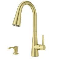 Grifería para Lavaplatos Cocina Monocontrol Extraíble Barulli Oro Pfister
