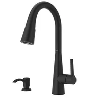 Grifería para Lavaplatos Cocina Monocontrol Extraíble Barulli Negro Pfister