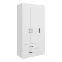 Closet Houston 180X90X46 Cm Blanco Duqueza 3 puertas 2 cajones