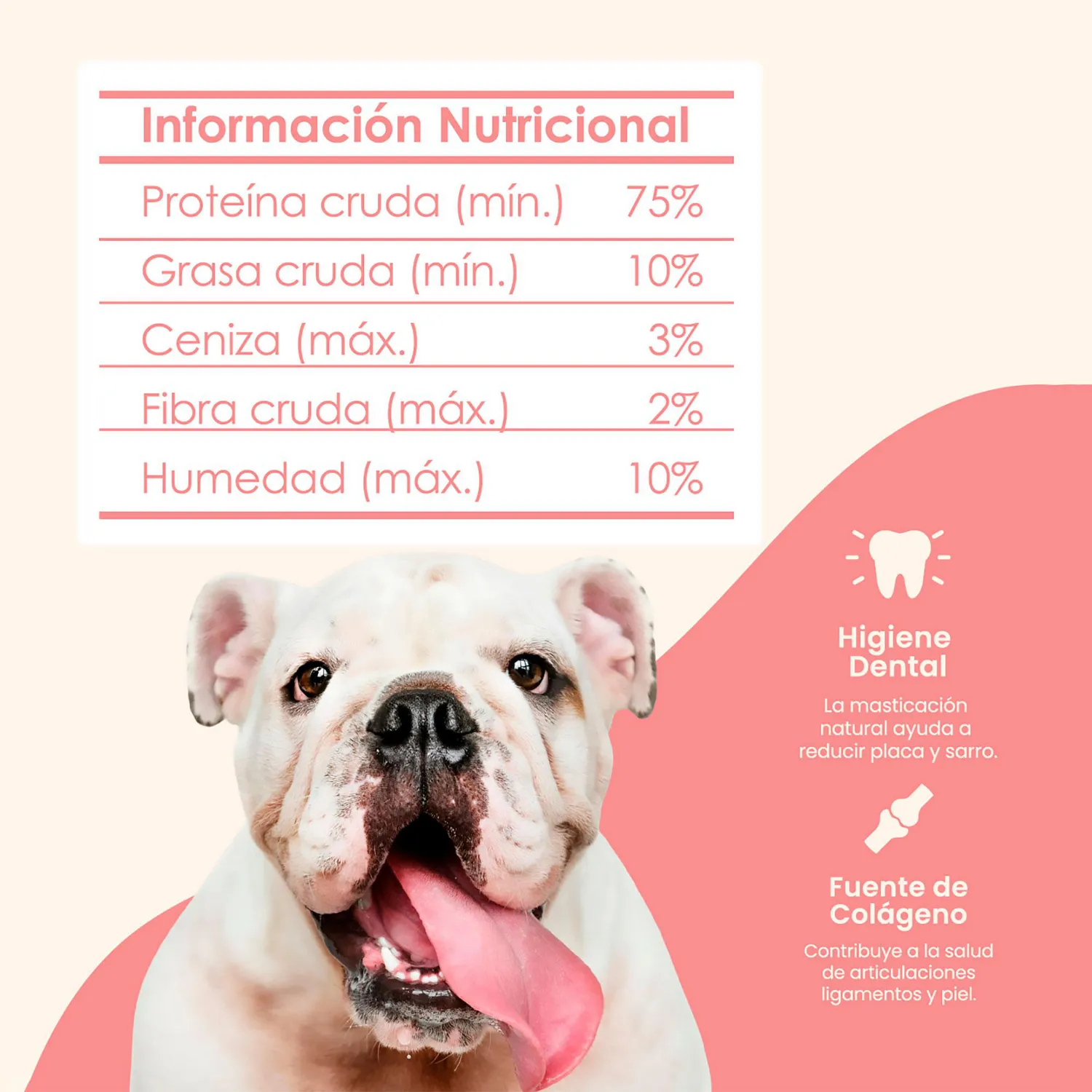 Kiko Mastik Snack Natural Masticable Premio para Perros Viril de Cerdo Deshidratado 130g 3