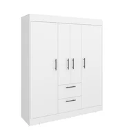 Closet Aura 178X150X50 Cm Blanco Duqueza 4 puertas 2 cajones