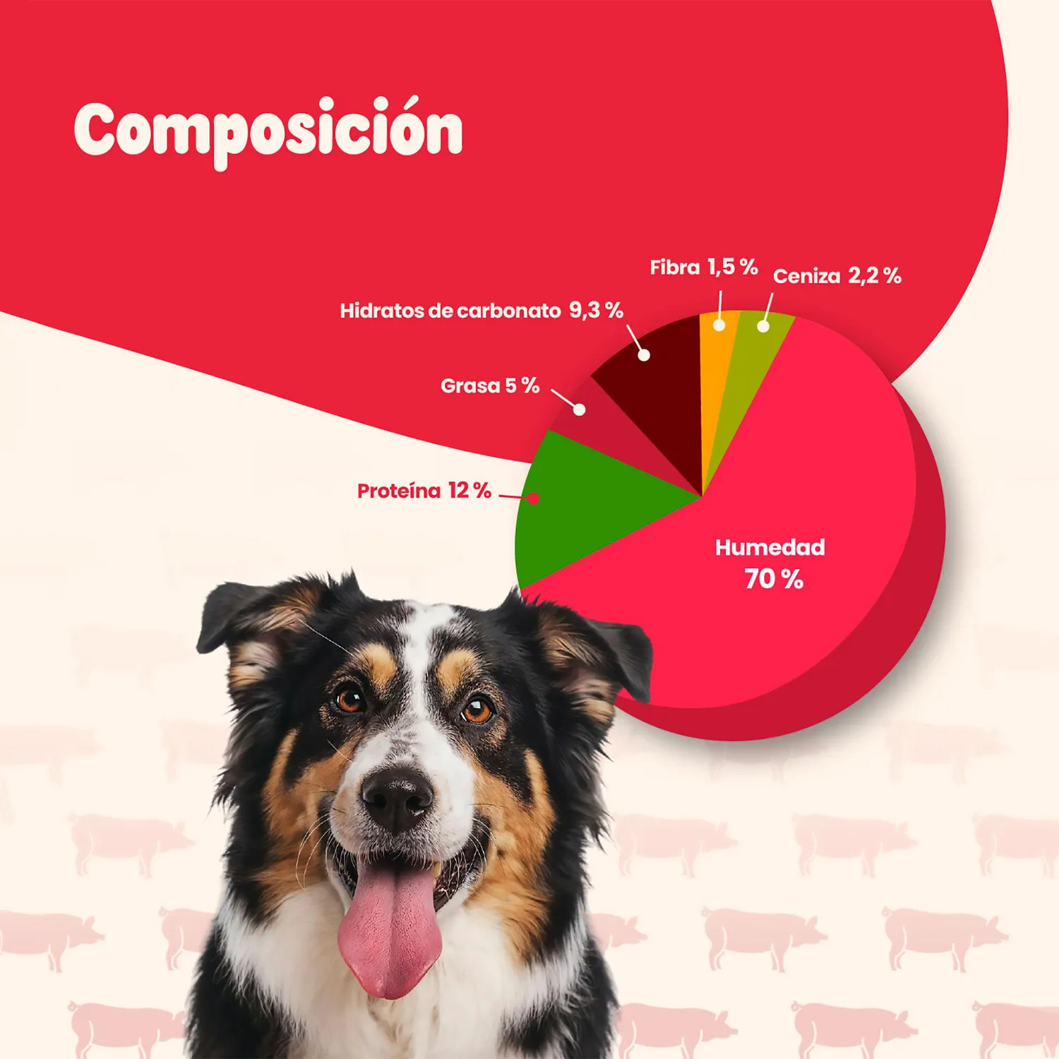 Kiko Natu Pork Comida Húmeda Natural Monoprotéico Para Perros 61% Carne Real De Cerdo 400g 4