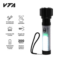 Linterna Recargable Alcance 200 Metros 800 Lumenes