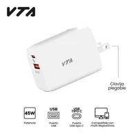 Cargador Ultra Rapido 45W Puerto Usb Tipo C Y A